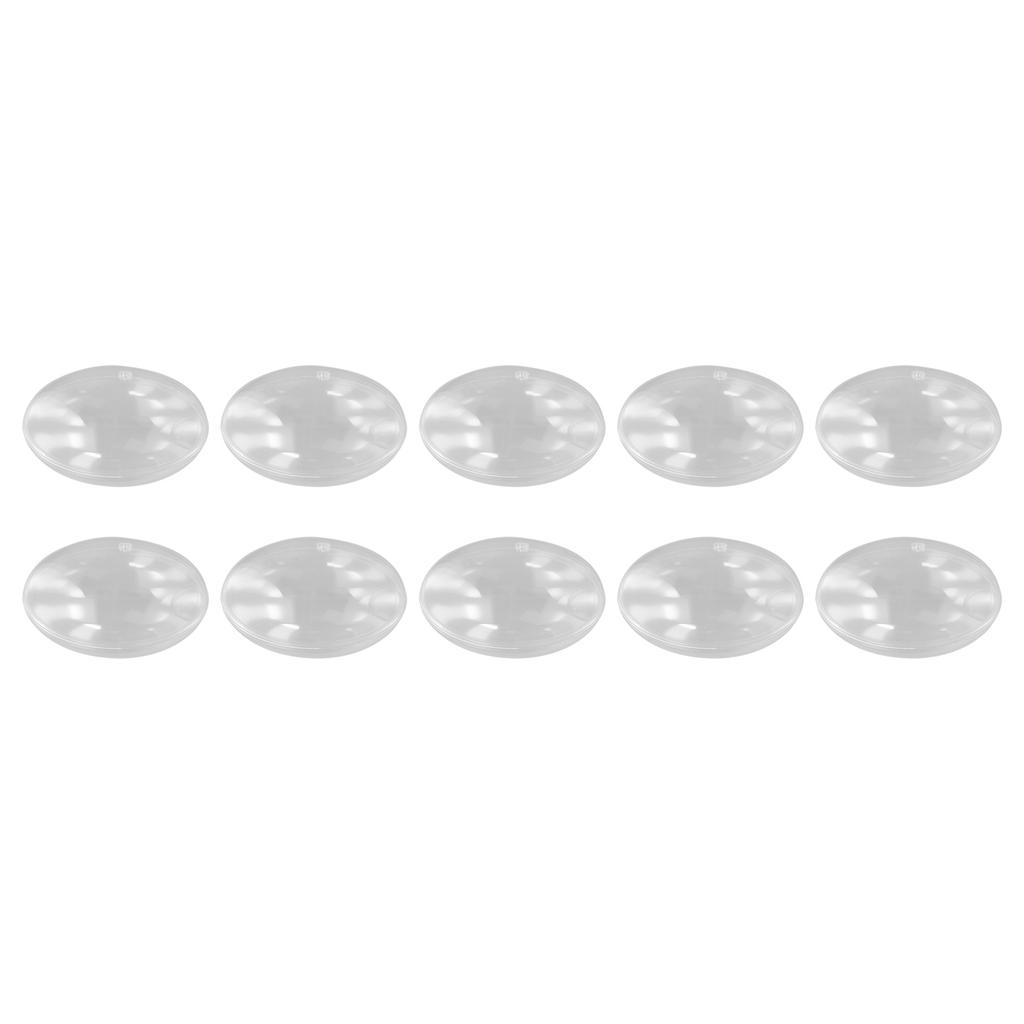 10 Clear Plastic Flat Ball Containers for Home Wedding and Holiday Decoration Hanging Hole On Top for Easy Display