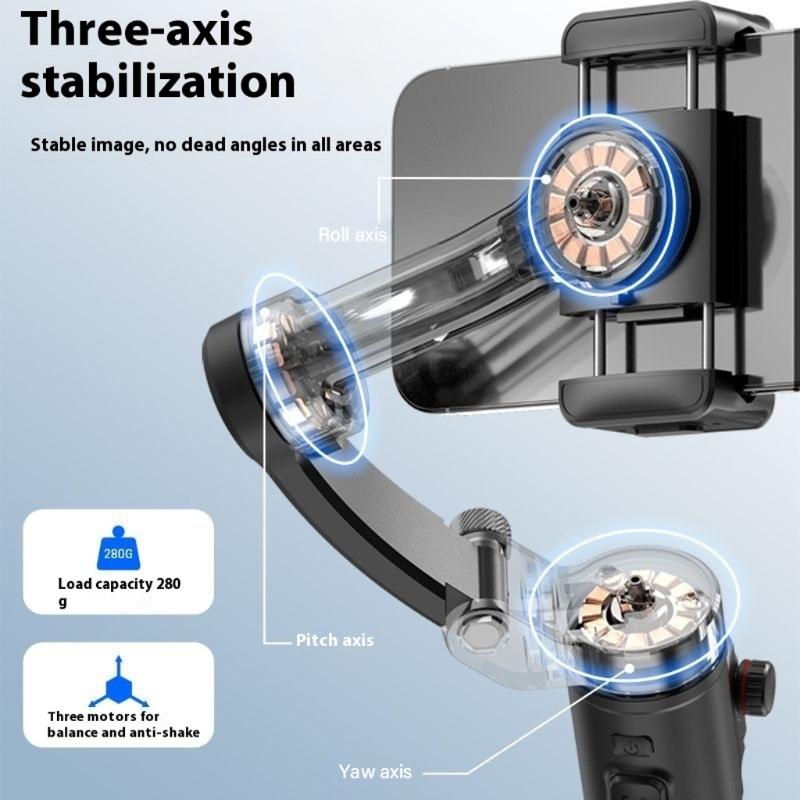 AI Power Orthogonal 3 Line Phone Gimbals Strong Phone Stabilizers Multifunctional Phone Gimbals for Video Recording