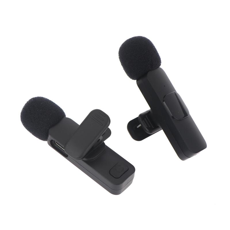2.4G Portable Clip-on Wireless Microphone for Android Live Gaming Vlog Audio Video Recording Travel Vlog Use