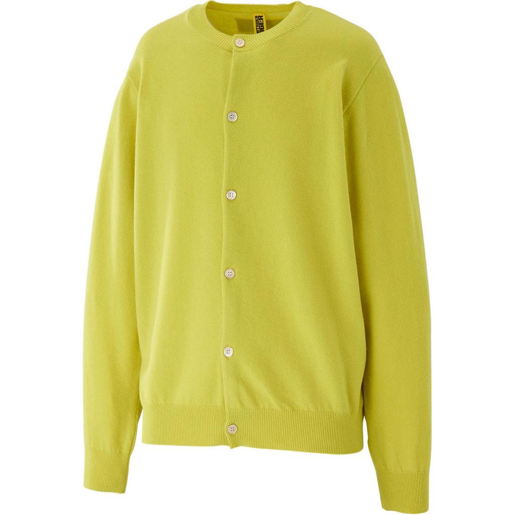 ONITSUKA TIGER Knit Cardigan Solid Color Single-Breasted Casual Long Sleeve Knitwear Unisex Cardigans Yellow 2183B364-750