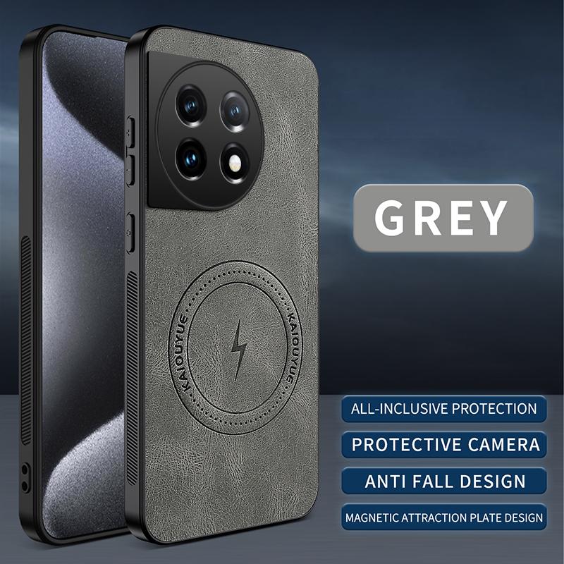 For OnePlus Ace 2/OnePlus Ace 2V Case Simple Stylish Magnetic Suction Luxury Leather Skin-friendly Anti-drop Cover For 1+ Ace2V