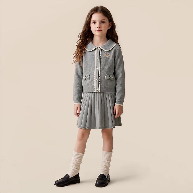 PawinPaw Girls Cartoon Bear Knit Set