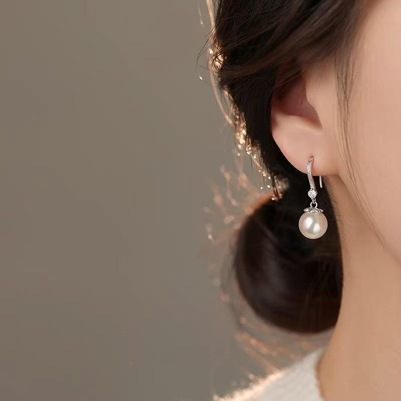 2025 Luxury 925 Sterling Silver Pearl Earrings: High-End Studs for Women