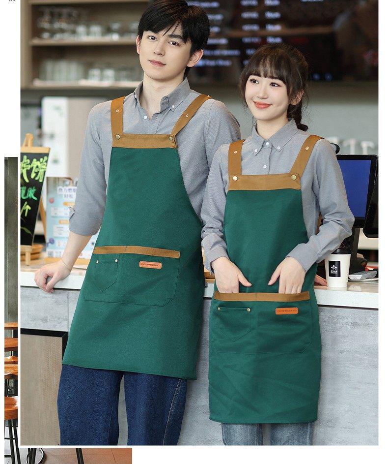 Waterproof Oil-Proof Logo Apron for Milk Tea & Coffee Shops