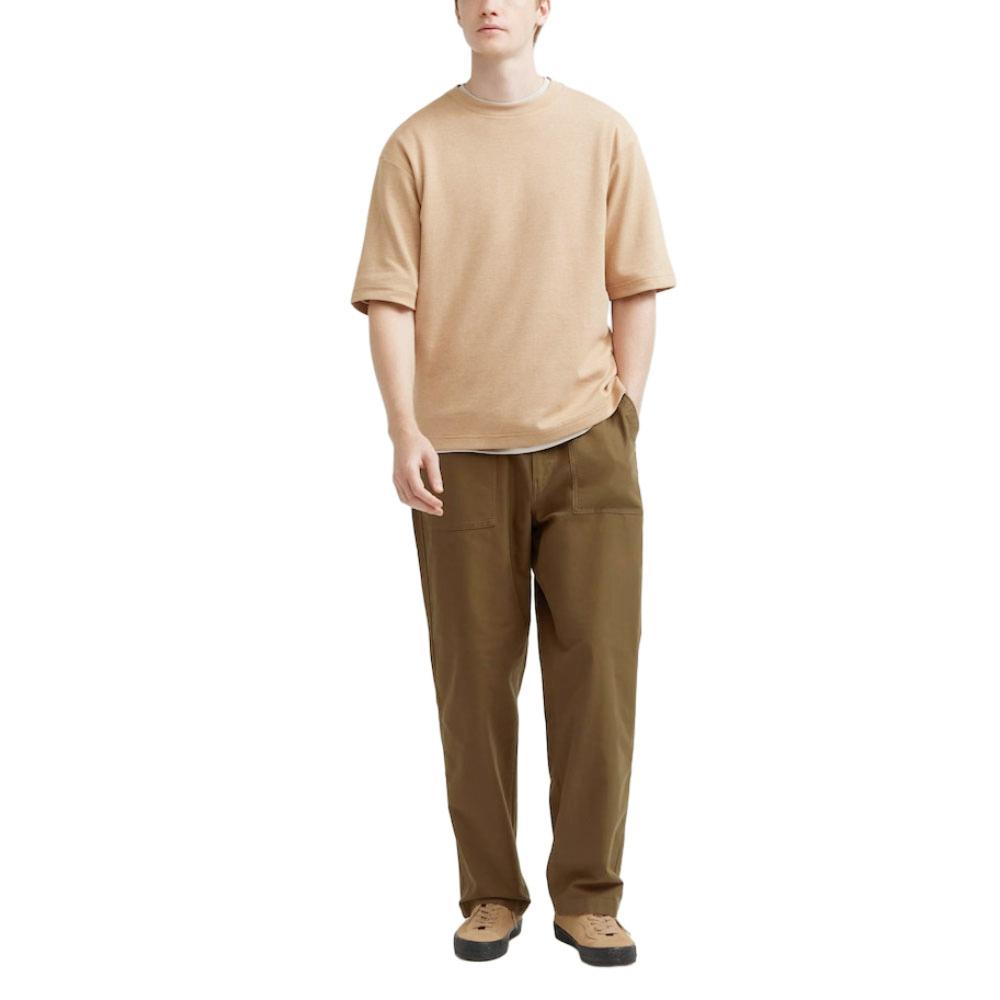 Uniqlo Solid Color Straight Leg Casual Work Pants Unisex pants Brown 459707-36