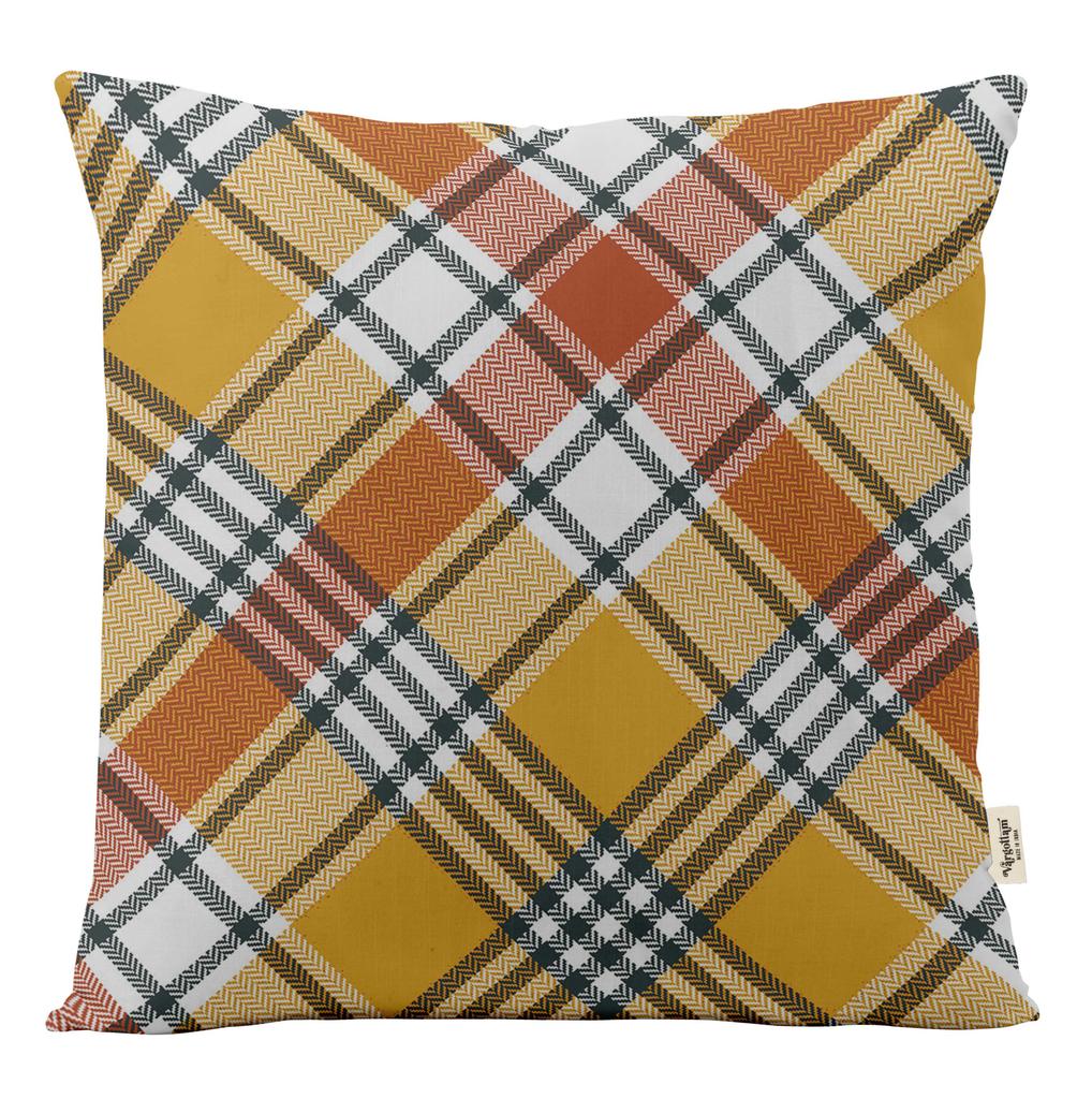 Vargottam Luxury, Printed Mustard Yellow Cushion  Covers,  Decorative Pillow  Covers,  Square  Throw Pillowcase