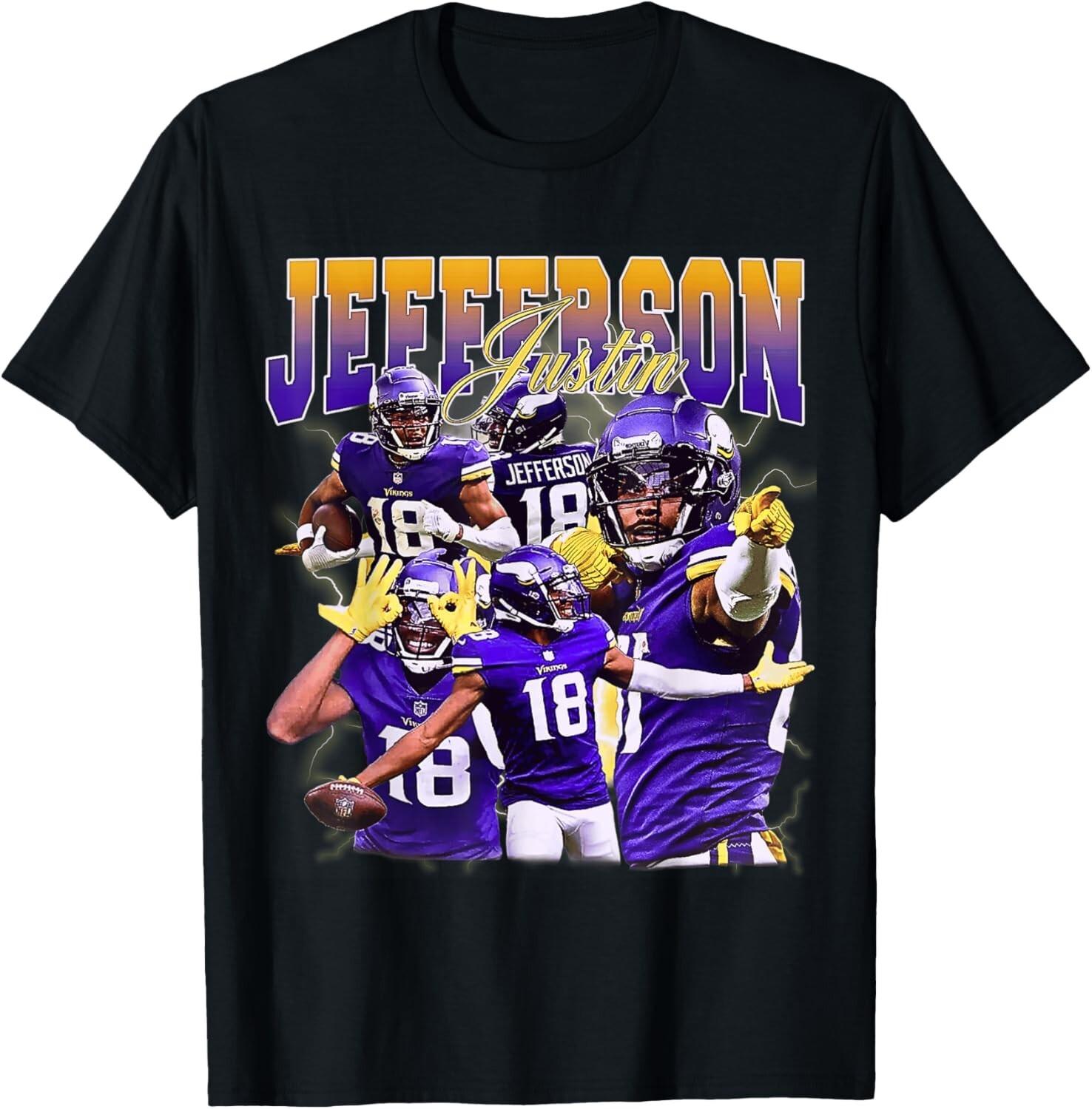 Retro Justin Tee Jefferson Vintage Lover Design 90s Graphic T-Shirt Mens Womens Tees Top S