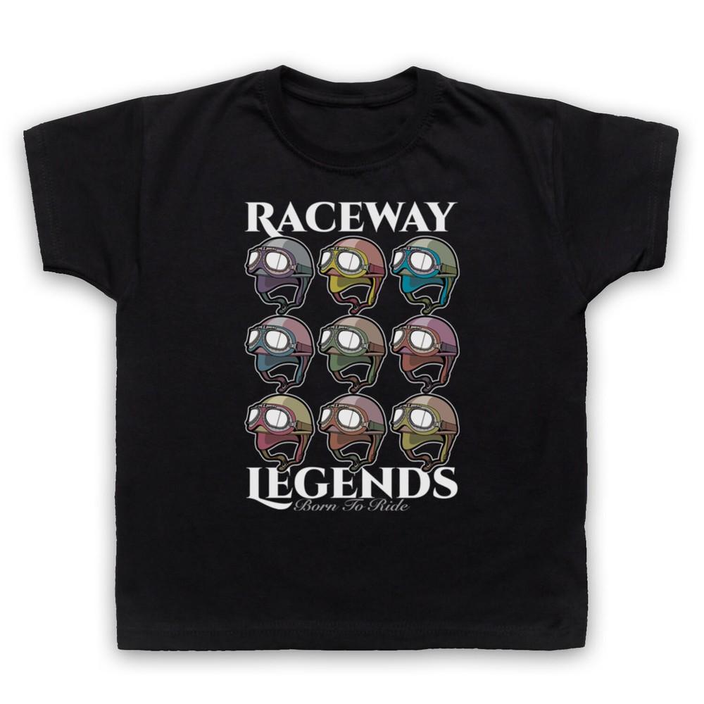 

Raceway Legends Born To Ride Speedway Motorbike Racing Kids Childs T-Shirt 4XL