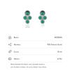 MODIAN Real 925 Sterling Silver Cute Mini Tiny Small Vintage Green Stud Earrings For Women Pave Setting CZ Fine Jewelry Gift