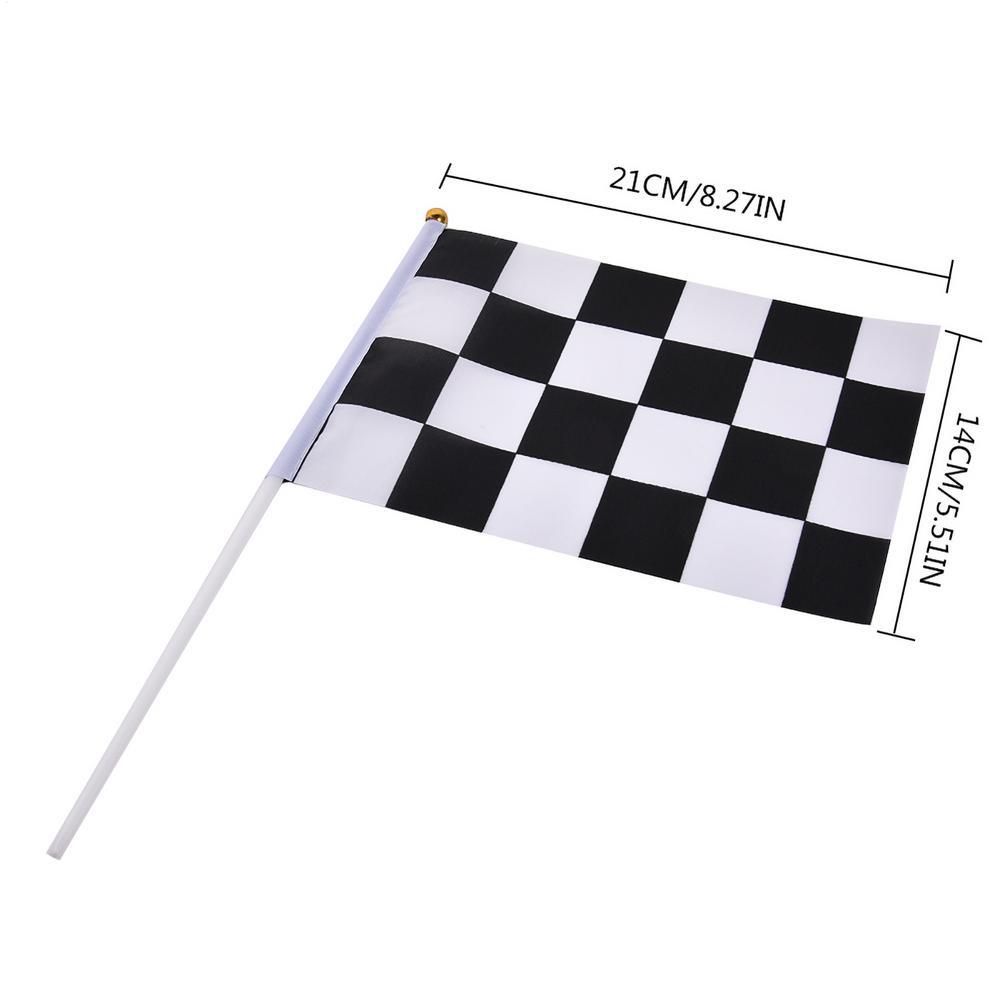 Square Hand Flag Racer Waving Flag Racing Flags Car Flag Hand Black and White Checkered Flag Wholesale