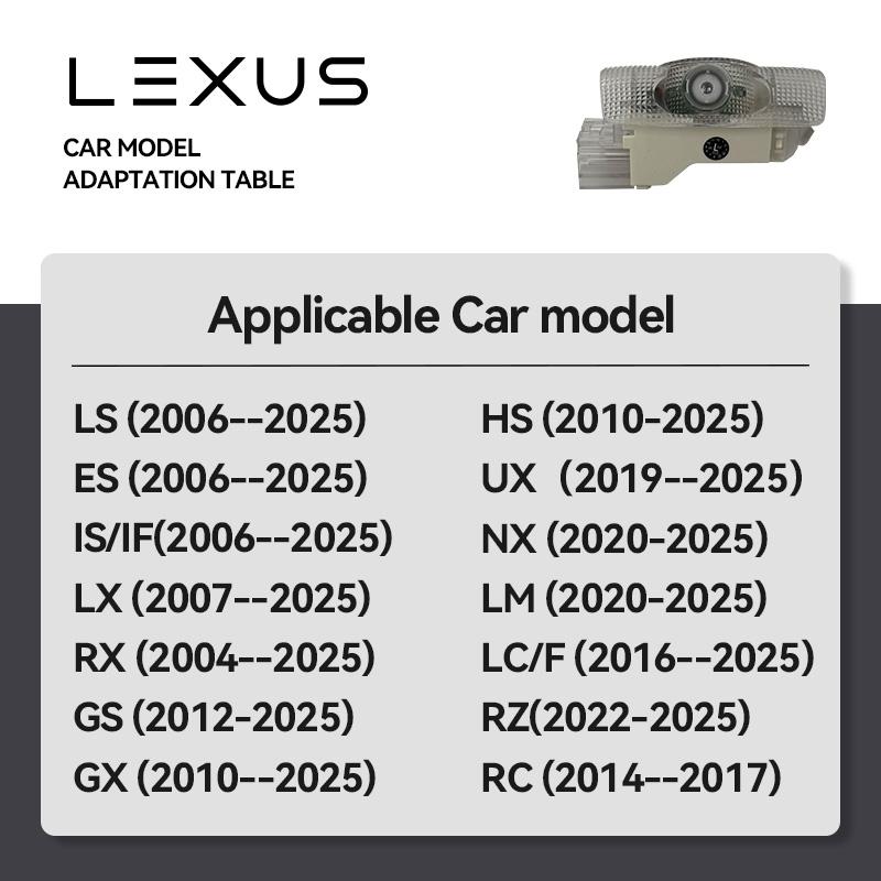 2 Stück Auto Tür Willkommenslicht für LEXUS ES LS IS IF LX RX GS GX HS NX LM LC LF RZ RC HD LED Lampe Nachrüstung Laser Dekor Projektor