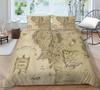Povlečení s 3D vzorem mapy světa Jednolůžková postel Plná velikost povlaku na polštář a přikrývky 2 nebo 3 látky z mikrovlákna Pohodlná domácí dekorace