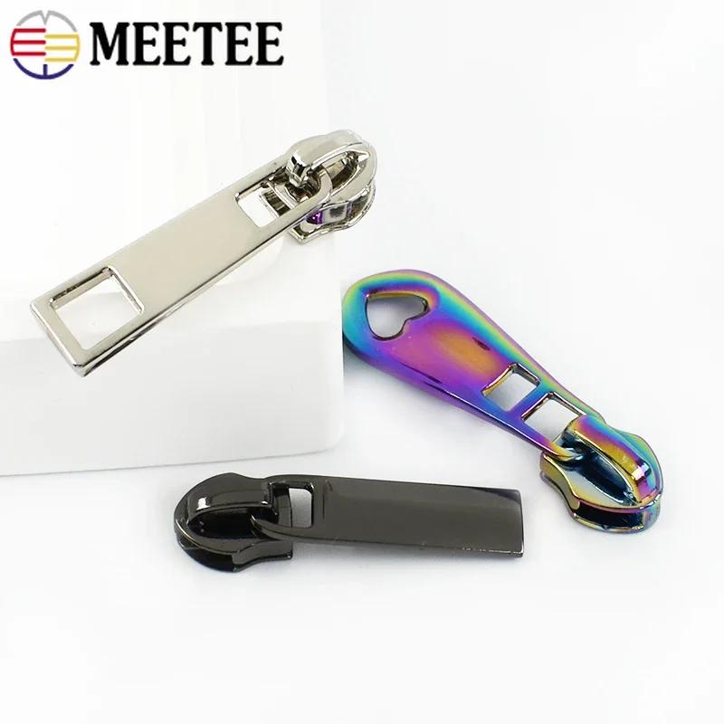5-30Pcs Meetee 5# Nylon Zipper Sliders for Bags Garment Decor Zippers Puller Tents Home Textiles Zip Repair Sewing Accessories