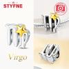 Exquisite Yellow Twelve Zodiac Signs Star Shape Taurus Symbols Authentic Copper Bead Compatible With Bracelets Women Do It Yourself Birthday Gift Acce