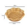 Woven Storage Basket Imitation Rattan Organizer Fruit Bread Container Home Kitchen Restaurant Display Tray Durable Multi-Use