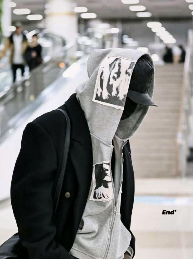 [USED] bastardPUNK PRINT APPLIQUE HOODIE Worn by Niki