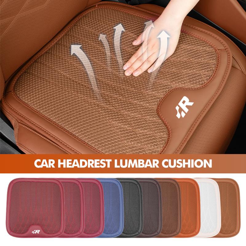 T30Emblems Car Headrest Pillow Comfort Lumbar Support Backrest Cushion For Volkswagen VW Golf 4 5 6 7 GTI Tiguan Passat B5 B6 B7 CC