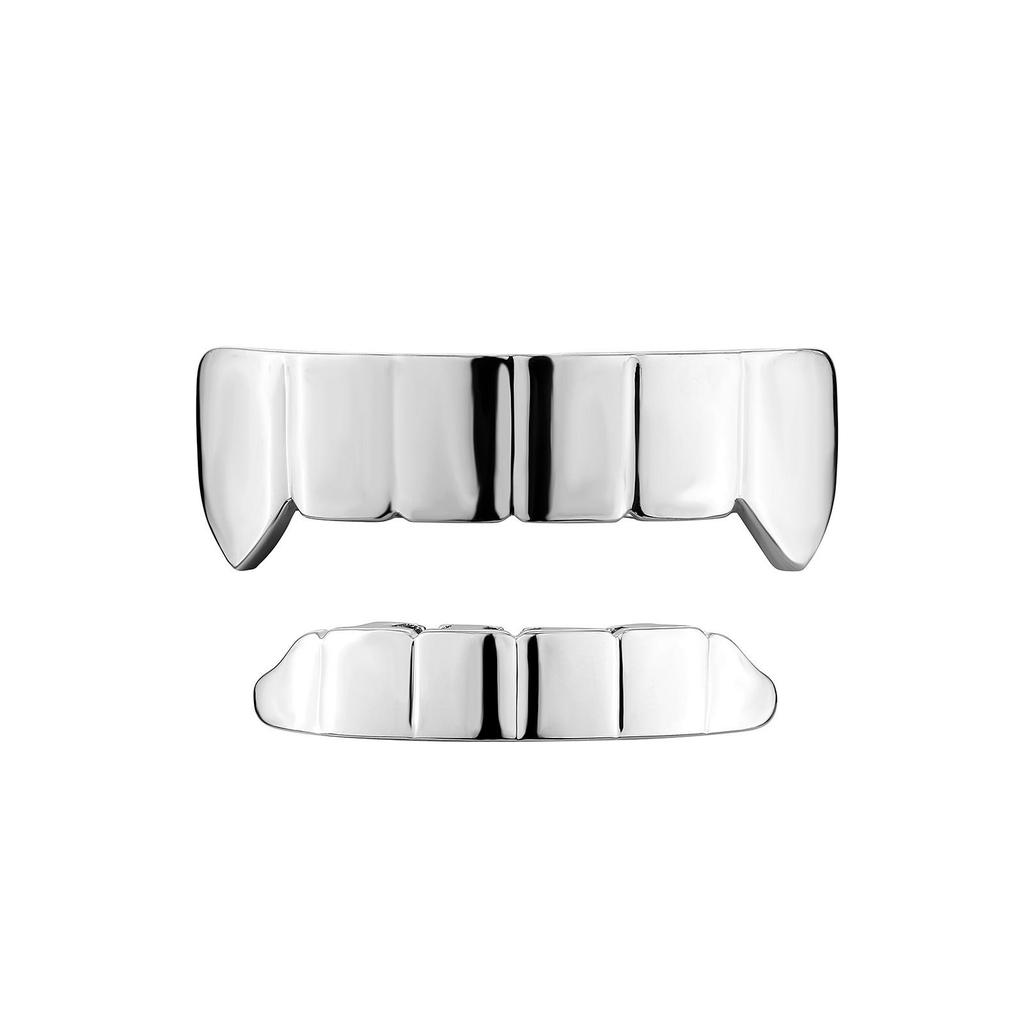 HIPHOP Gold Bling Trapezoid Fangs - Six Teeth Jewelry for European & American Trends