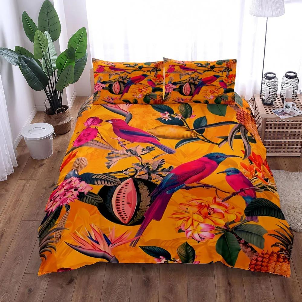 

Комплект постельного белья Exotic Garden King Queen Twin Single Size Пододеяльник Наволочки Комплект постельного белья 135x200cm