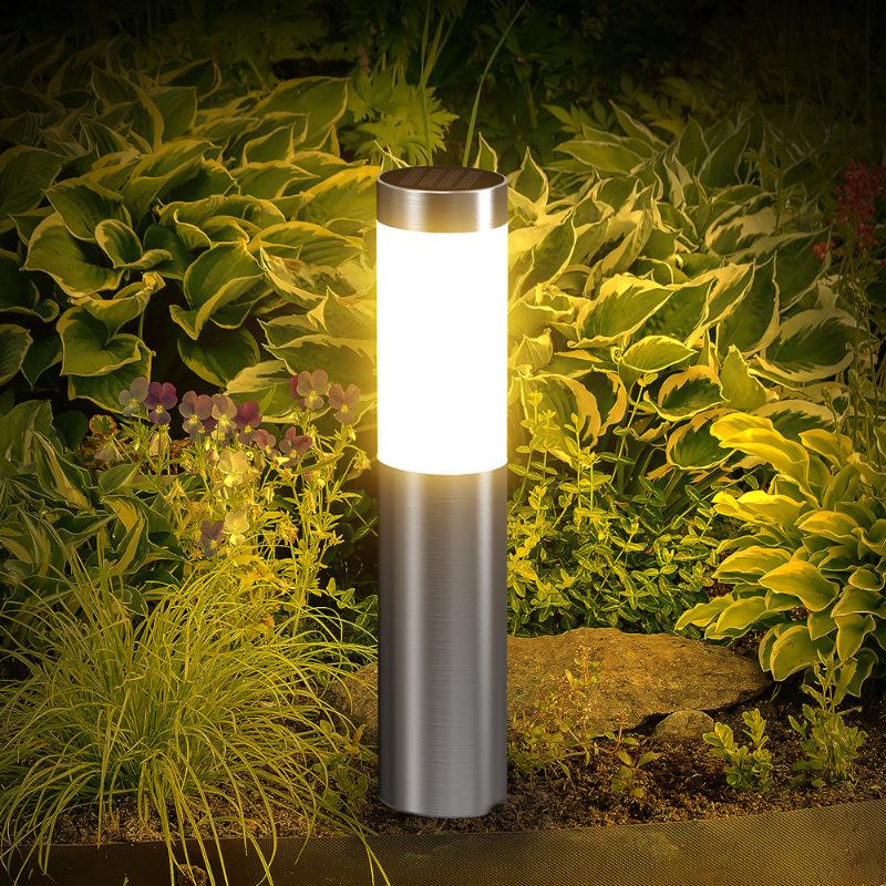Solar Stainless Steel 3-LED Modern Waterproof Outdoor Garden Lamp