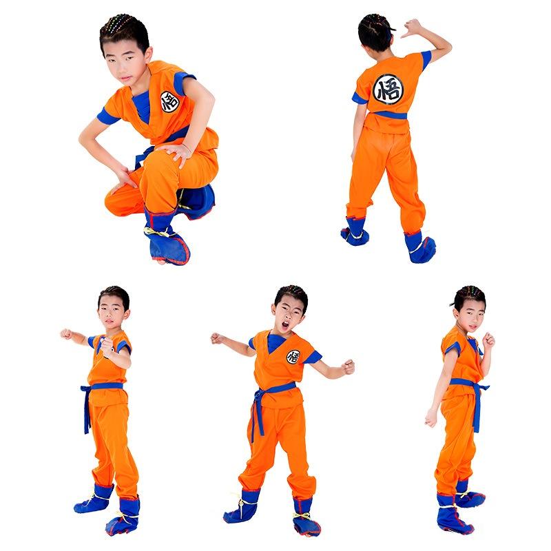 Vibrant Kids Adult Anime Dragon Ball Z Goku Cosplay Costume Set For Fancy Parties
