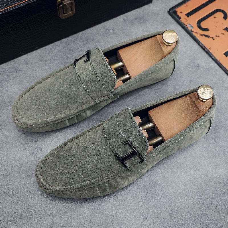 

2025 new spring lazy pedal beanie shoes men s anti-velvet matte leather business casual leather shoes trendy shoes 44