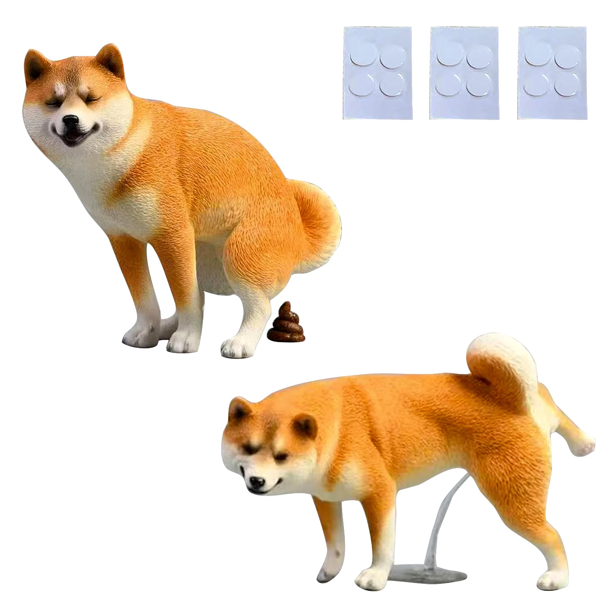 Felimoa Shiba Inu Shiba Funny Set of 2 Figurine, Dog, Goods, Poop, Walking, Ornament,