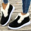 Winter New Solid Color Suede Cotton Shoes Casual Snow Shoes Low Top Padded Women's Cotton Shoes