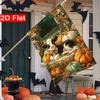 2D Flat - 2D Flat, Thanksgiving Autumn Farm Cows Pumpkin Garden Flag (1)  Outdoor Garden Flag Double-Sided Home Decoration Courtyard Decoration Outdoo