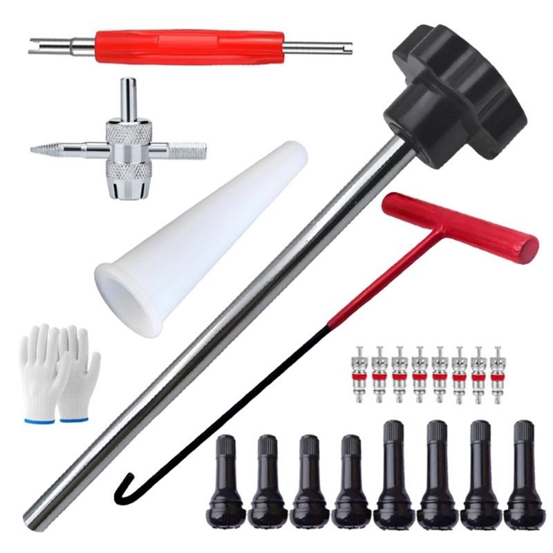 Comprehensive Tire Repair Solution tool  User Friendly Designs Tire Valves Installation Tool set for All Car Types