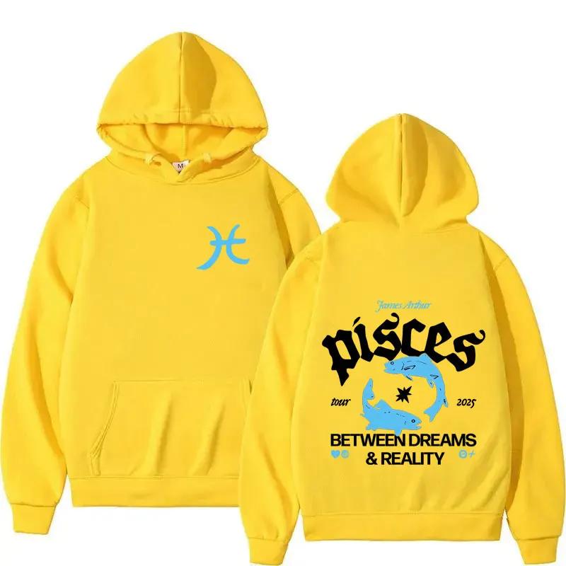 Singer James Arthur The Pisces World Tour High Quality Y2K Hoodie Harajuku Casual Hip Hop Streetwear Sweatshirts
