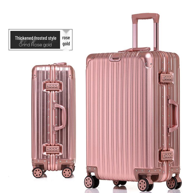 20-Inch Aluminum-Magnesium Alloy Carry-On Suitcase with Password Lock and Metal Frame