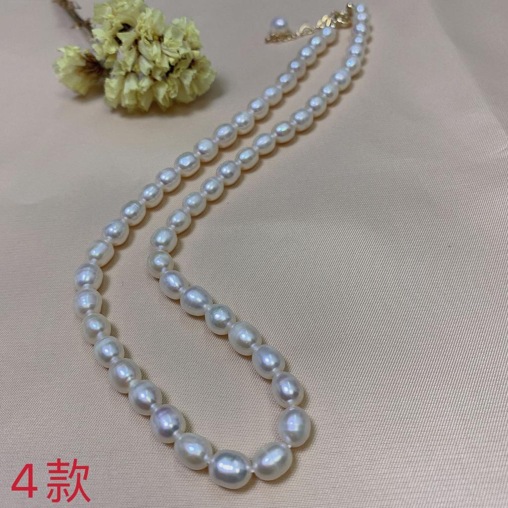 Barocke natürliche kleine Reiskorn Süßwasserperlenkette weiblich Nischenmarke speziell geformte unregelmäßige Perle Schlüsselbeinkette weiblich