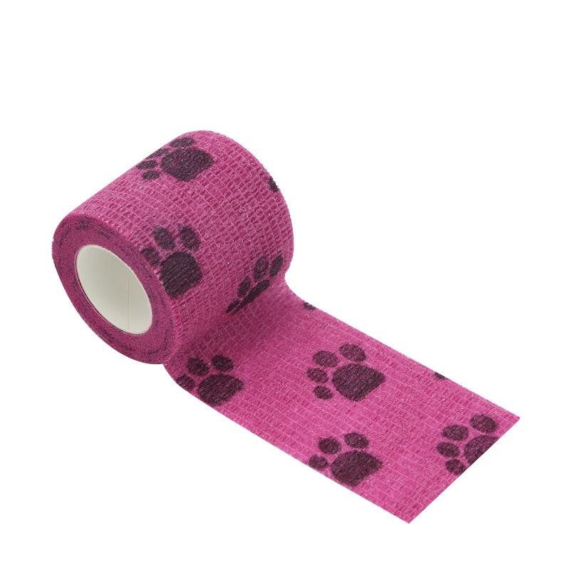 Claw Pattern Printed Self Adhesive Elastic Bandage 4.5m Non-Woven Finger Knee Sports Wrap Tape Dogs Cat Leg Paw First Aid Kit