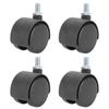 4pcs 360 Degree Rotation Stem Caster Wheels Smooth Replacement Furniture Casters  Cart