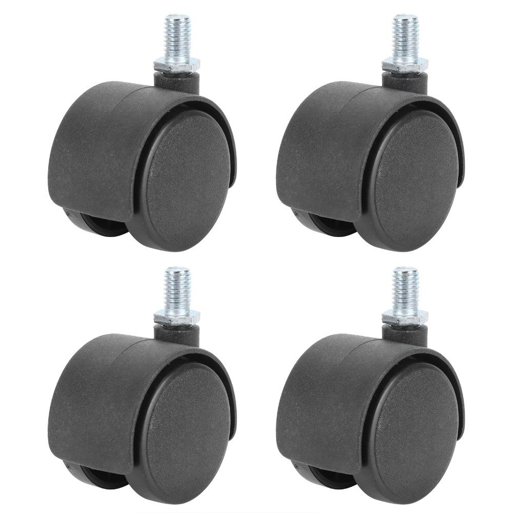 4pcs 360 Degree Rotation Stem Caster Wheels Smooth Replacement Furniture Casters Cart