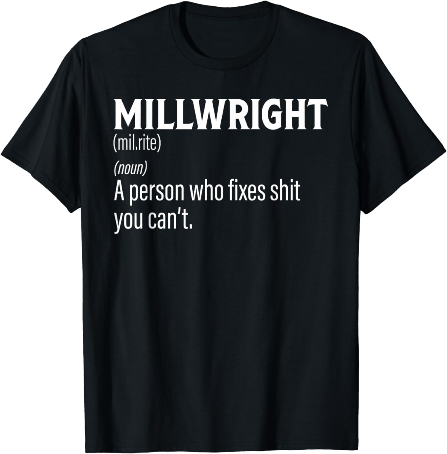 Millwright Shirt for Men Funny Definition Tshirt Men T Shirt S чёрный