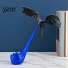 Unique Bookshelf Ornaments Dragon Nook Light 3D Printed Fire-Breathing Fantasy Shelf Decor with Flame Flying Desk Figurine Base Figurine Halloween