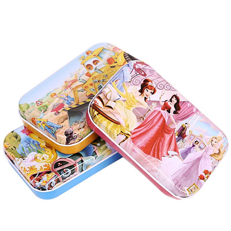 Children's Wooden Puzzle Set: 60-Piece Educational Toy In Tin Box for Ages 2-5