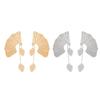 Women Fashion Dangle Earrings Ginkgo Leaf Fan Shape Earrings Vintage Boho Textured Dangle Earrings Jewelry Gifts for Her