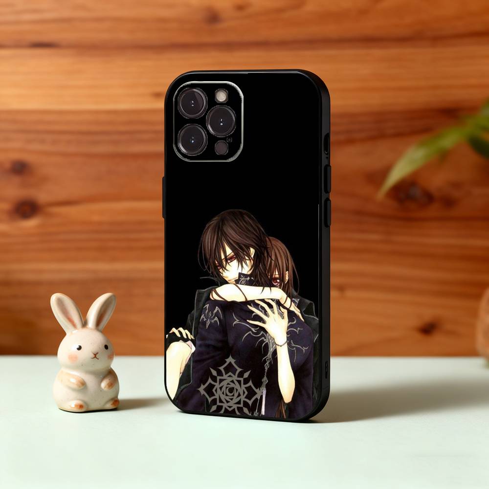 Anime V-Vampire K-Knight Phone Case For iPhone17,16,15,14,13,12Plus,Pro Max,XS,5G Soft Silicone Black Cover