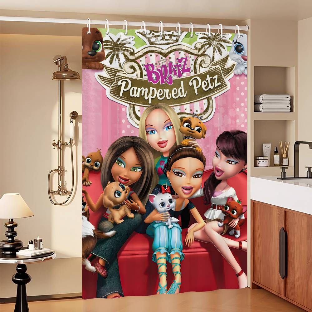 Bratz Doll Classic Shower Curtain, Bathroom Decorative Shower Curtain, Waterproof Shower Curtain With Hooks