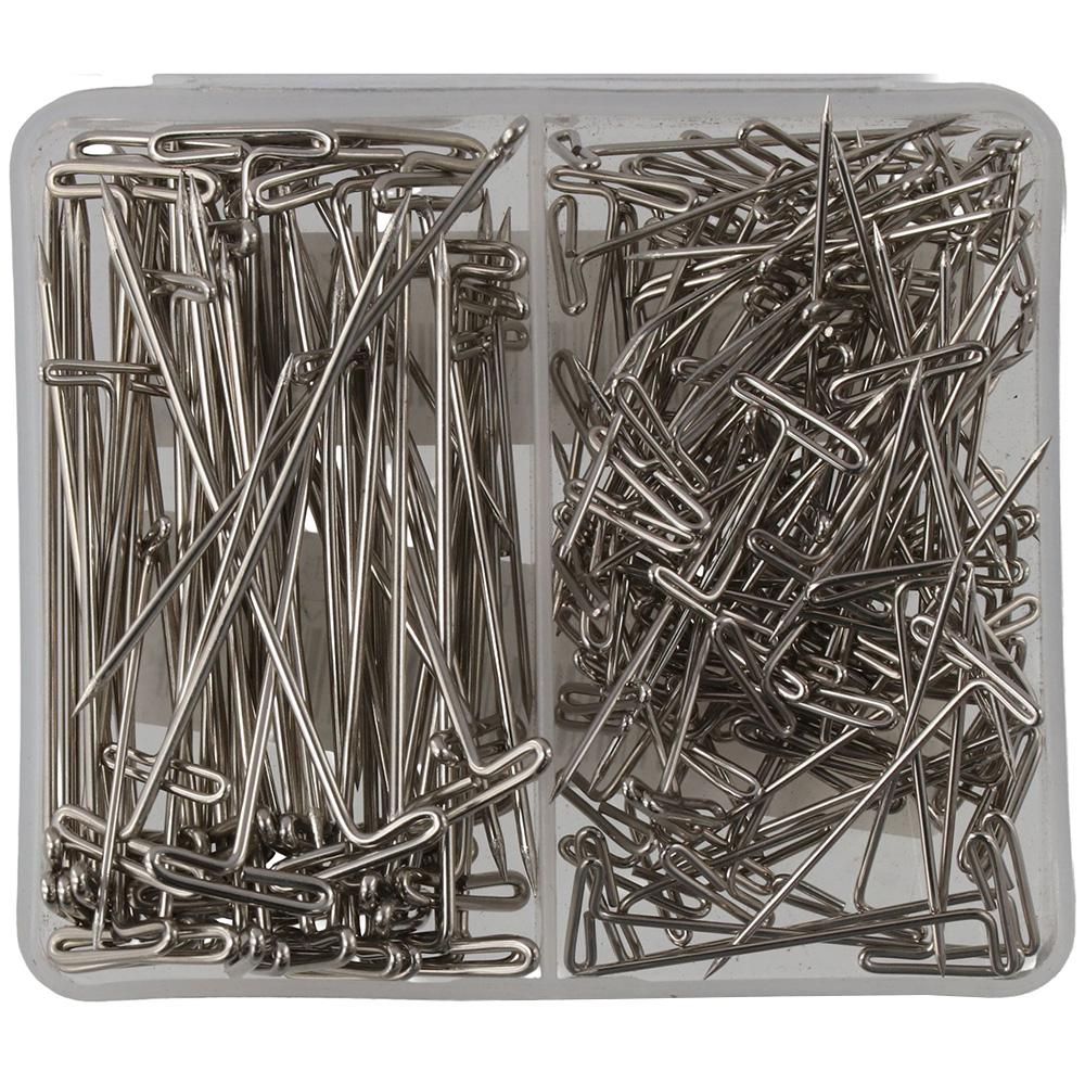 150pcs Stainless Steel Straight Pins 1&2 Inch Wig Heads Crafts T Pins  for Knitting Sewing