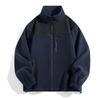 Couple Solid Color Fleece Jacket Outdoor Trendy Warm Coat