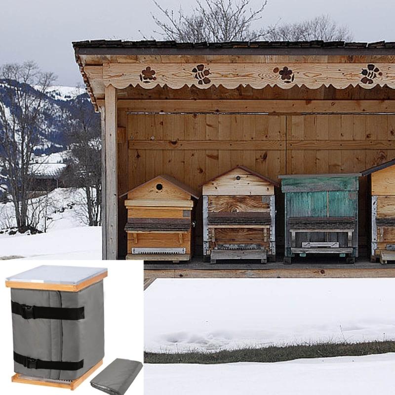 Thermal Beekeeping Winter Cover With Reinforced 600D Oxford Fabric Multilayer Insulation Fit for Extreme Cold Protective