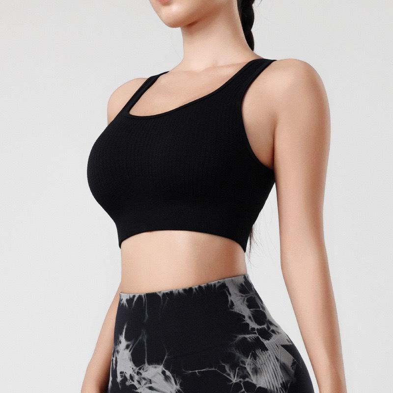 Damen Sport-Yoga-BH mit hoher Elastizität, stoßfest und mit Brustpolstern