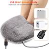 Plush Electric Foot Warmer: USB-Powered Heated Winter Shoes for Cozy Feet