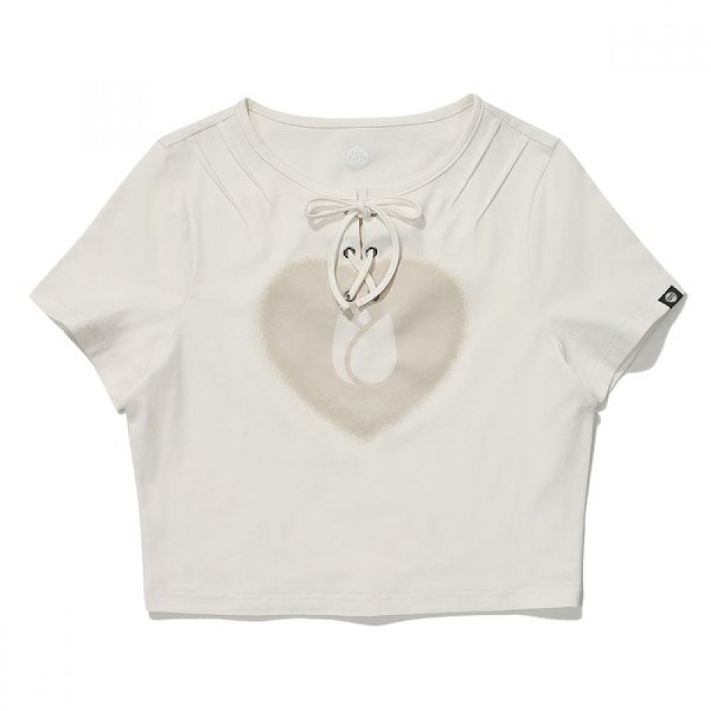 Bbc EarTh Woman STring T shirT shorT Sleeve  Ivory 090