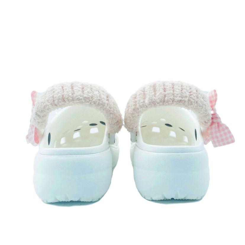 Crocs Klassischer Plateau-Clog EVA Erdbeer-Lippenstift Campus-Mode Lochschuhe Unisex Rosa