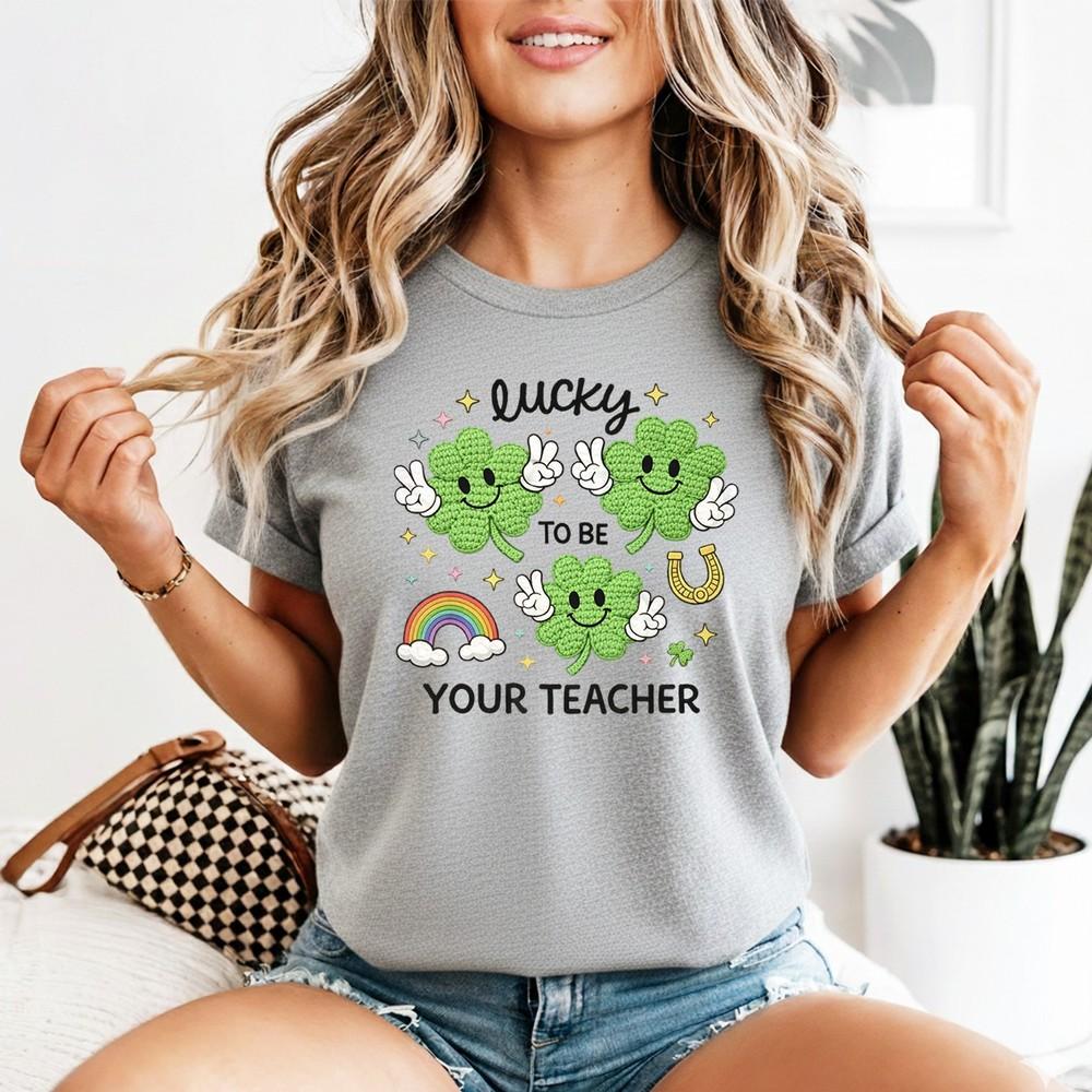 Comfort Colors Unisexs St Patricks Day Teacher Tshirt Lucky To Be Your Teacher